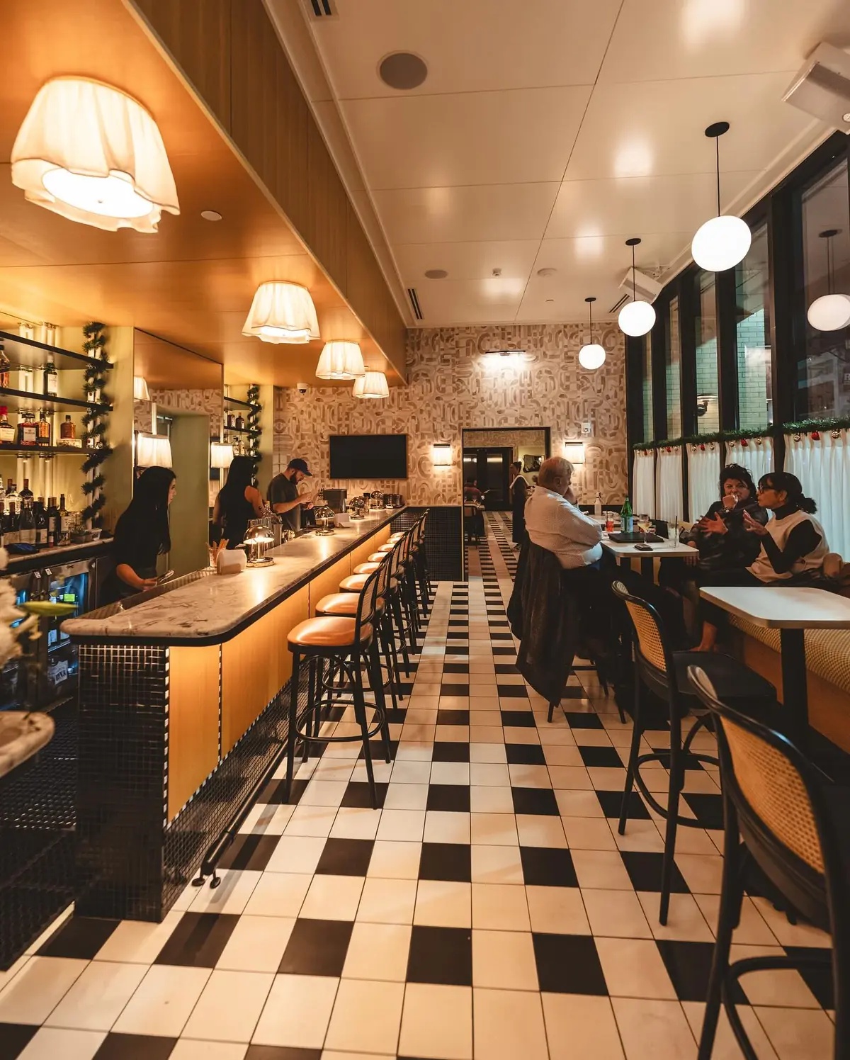The bar at Sihana Bistro on Washington Street