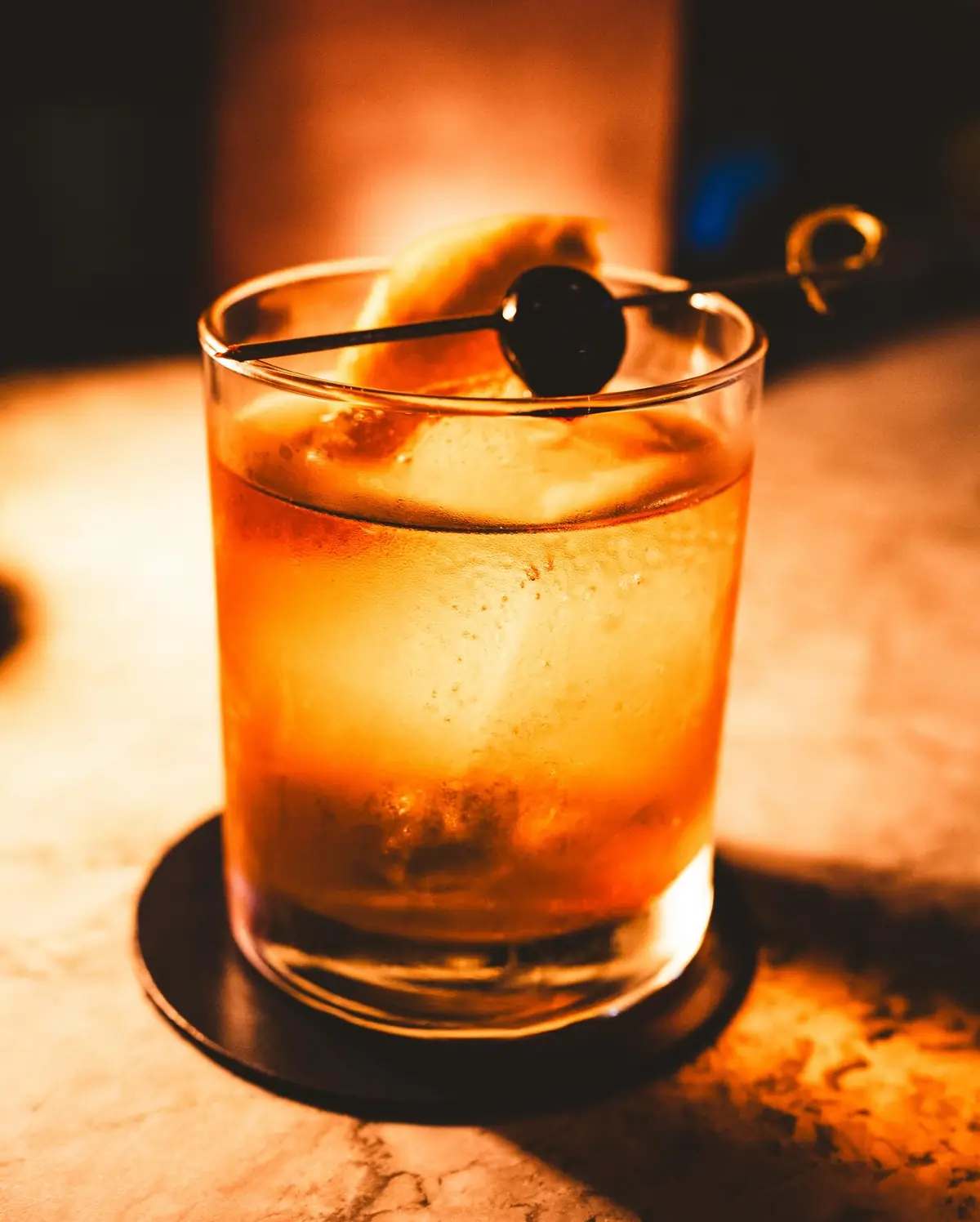 A cocktail at the bar at Sihana Bistro